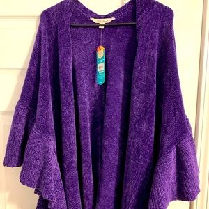 Pioneer Woman Purple Chenille Cardigan